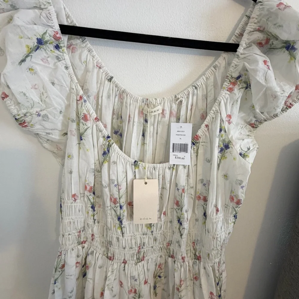 Doen White Floral Maxi Dress - Picture 2 of 4